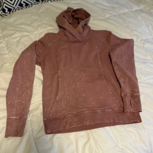 Lululemon hoodie size 6 in a dusty pink with a crossover neck hoodie